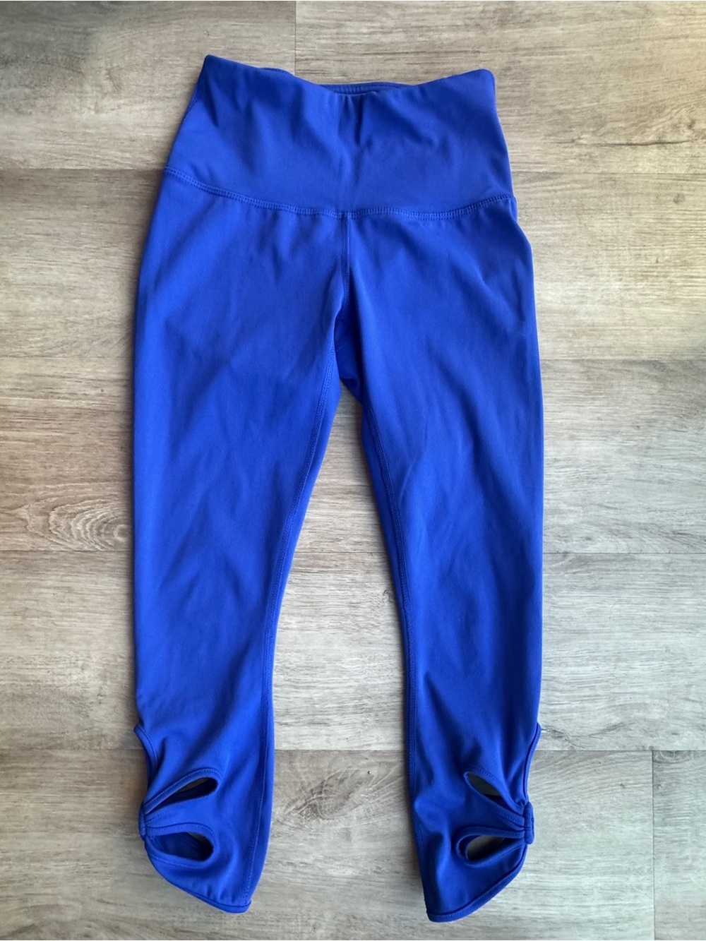 Yogalicious High Waist Leggings Floral Cutout Blue Sz XS